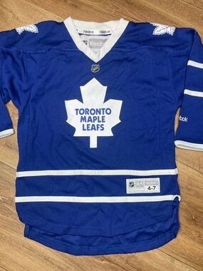 Toronto Maple Leafs Jersey Boys Youth 4-7 Blue NHL Hockey Reebok